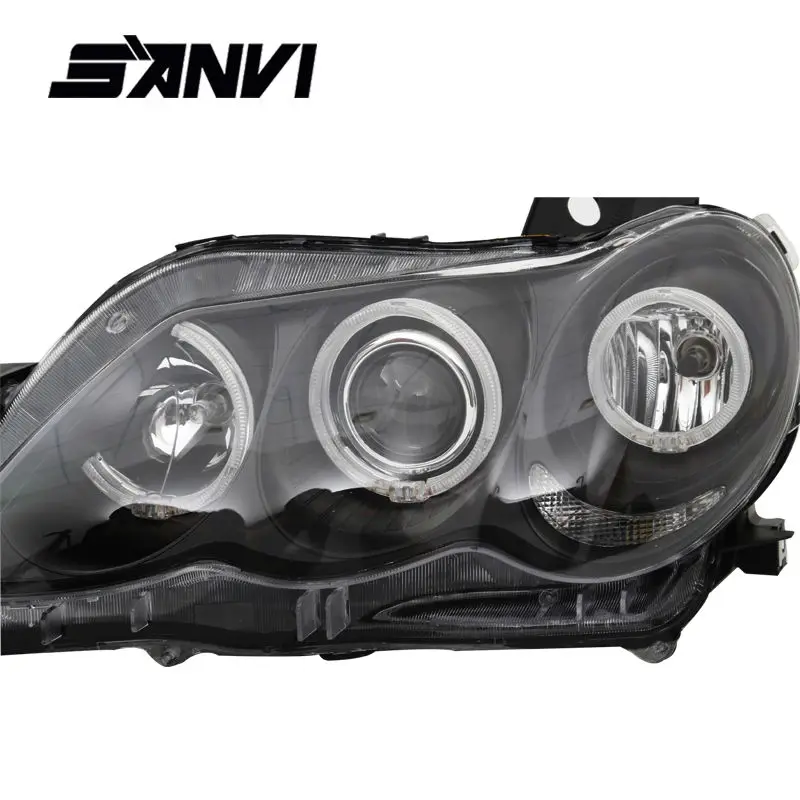 SANVI фары для Toyota Mark X с Q5 проекторным объективом BMW-style Engel Eyes Halos фары в сборе для Toyota eiz Autopart