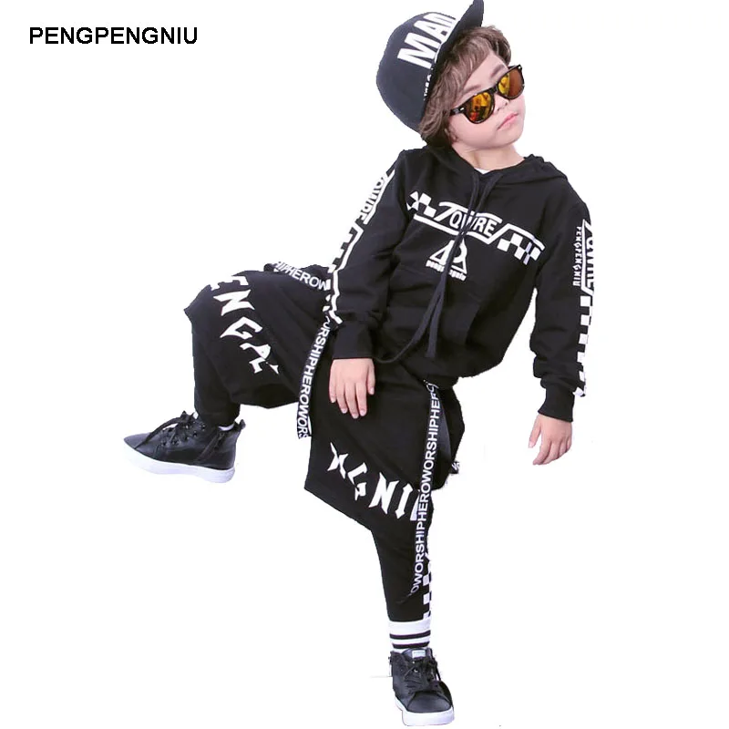 

PENGPENGNIU Boys Girls Three Piece Street Dance Clothing Set Kids 3 pcs Sport Set for Child Teenagers Sports Suit Size 4 to 18