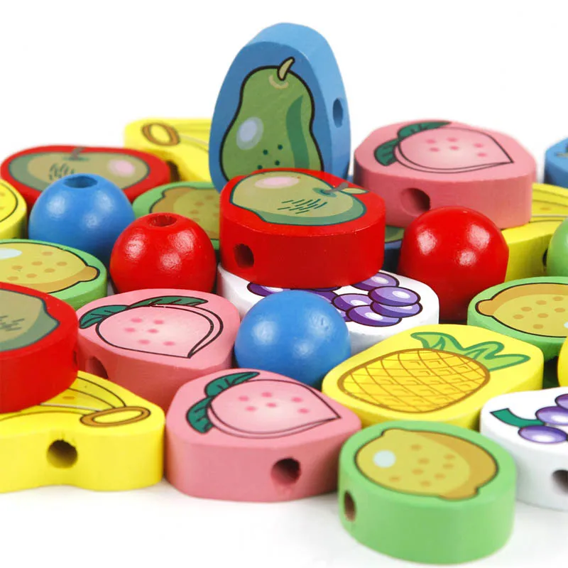 Деревянные игрушки для детей с изображением животных и фруктов, обучающие и обучающие Красочные товары, детские игрушки 3,1 см