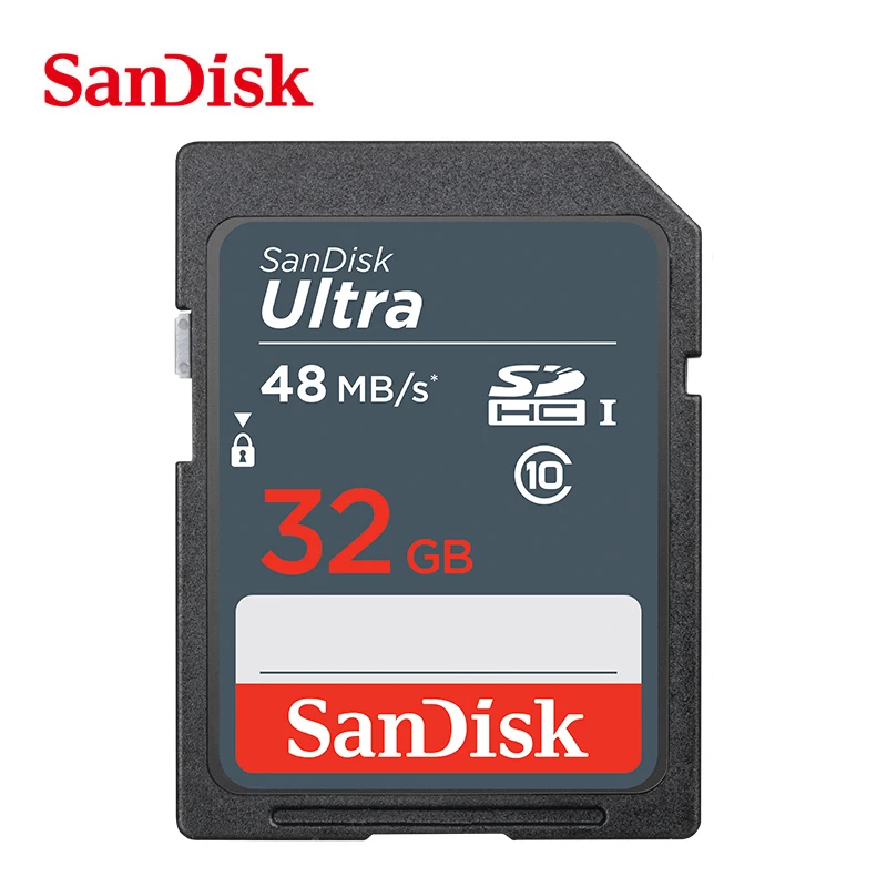 SanDisk ультра разъем для SD карты со шлейфом 8 ГБ 16 ГБ 32 ГБ SDHC 64 Гб SDXC карты памяти класса 10 C10 USH-1 Поддержка камеры