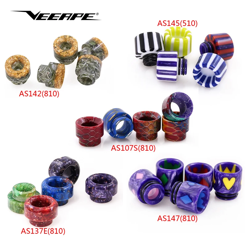 Оригинал veeape 510 810 полимерный капельный наконечник мундштук для электронных