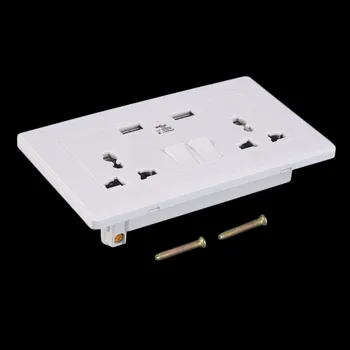 

1pc 1000mA Wall Socket Dual USB Port Outlets Plate Panel Universal Plug