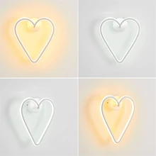 Modern LED Wall Lamps Love Iron Wall Lights Bedroom Living Room Study Lighting Decoration Lamp Girl Room Birthday Gift Luminaire modern led ceiling lights living room kids room lamps iron avize luminarias luminaire led home lighting bedroom boy girl room