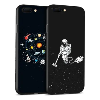 Funny Love Heart Couple TPU Silicone Phone Case for iphone X 6 7 8 Plus XR XS Max Cartoon Planet Pattern Frosted Back Shell