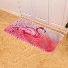 WINLIFE Фламинго Печатных Входная Дверь стильная футболка с изображением персонажей видеоигр Животные ковер-панды, на плюшевой подкладке, коврик для Спальня/Кухня/Ванная комната воды-Впитывающий Коврик