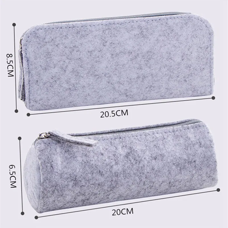 Multifunction Felt Material Cosmetic Bag Handbag Pillow Shape Travel Makeup Storage Bag Zipper Wash Organizer Students Bags