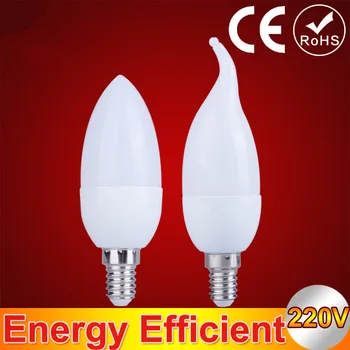 

Free Shipping! 1PCS/Lot LED Candle Light 2835SMD Bulb Lamp High Brightnes 5W 7W E14 AC220V 230V 240V Cold White/Warm White