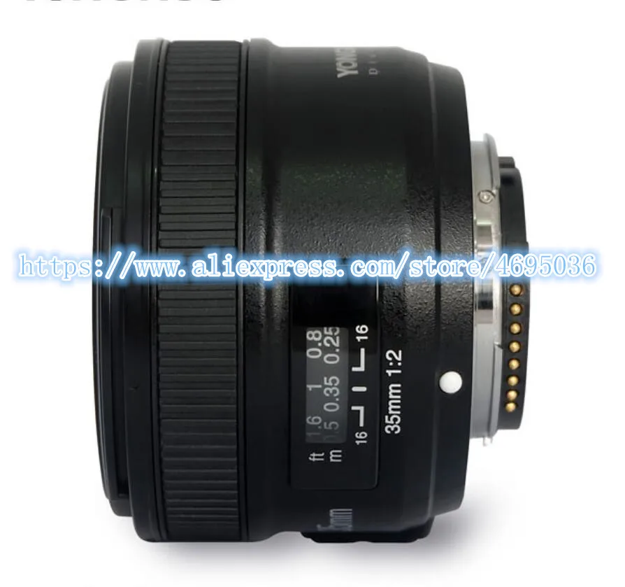 Объектив для YONGNUO 35 мм объектив YN35mm F2.0 AF/MF с фиксированным фокусом F1.8 AF/EF Nikon F