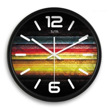 

Living Room Metal Wall Clock Modern Design Duvar Saati Reloj De Pared Quartz Personalized Colorful Silent Rose Wall Clock 60a54