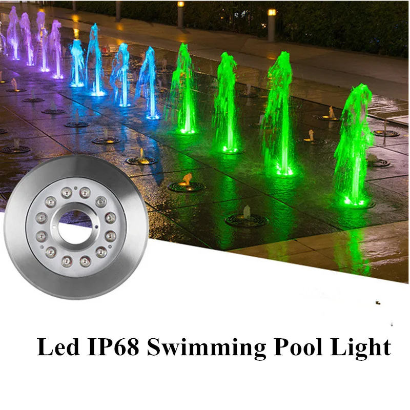 Подводный светодиодный фонтан 9 Вт 12 18 IP68 освещение для рыбного пруда s RGB