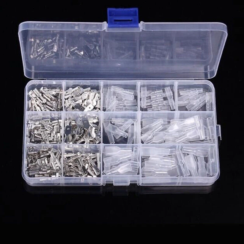 

270 pcs Crimp Terminal Wire Connectors Male Female Socket w/ Sheath Kit For Car