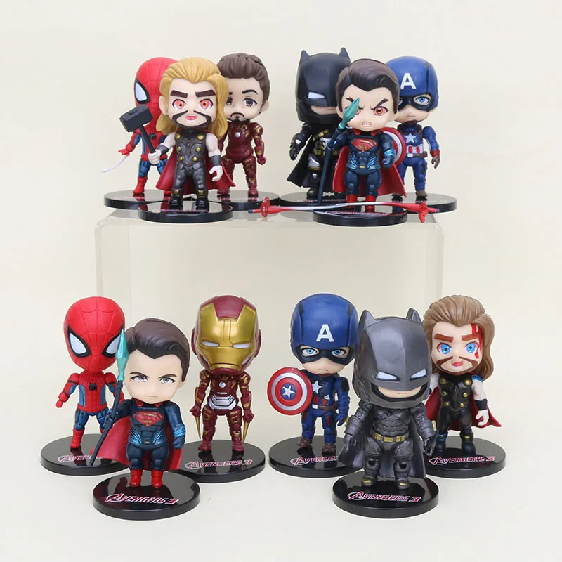 10 см Упаковка из 6 игрушек Marvel Мстители Endgame набор экшн фигурок Человек паук