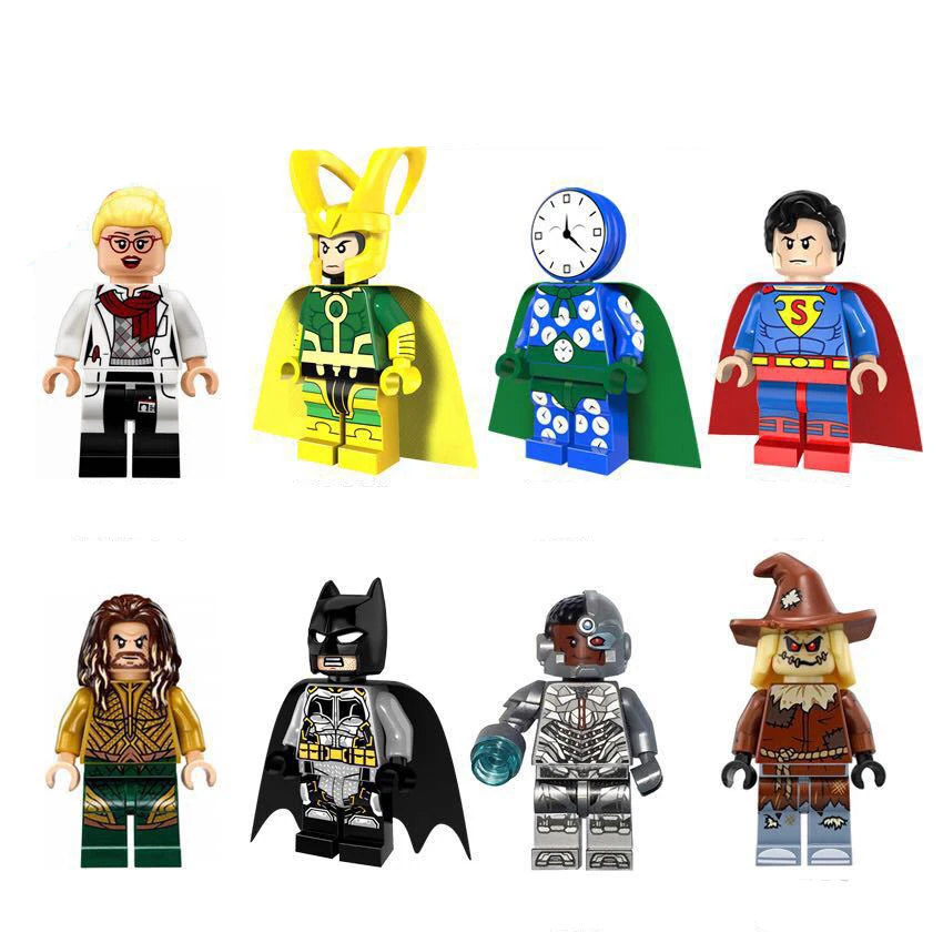 Legoings أعجوبة خارقة صخري مراقب البحر الملك باتمان رجل القش لعبة مزيج أعجوبة و Evengers Aliexpress