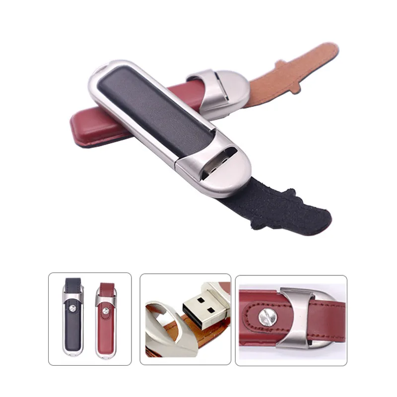 USB флеш-накопитель 128 ГБ высокоскоростной кожаный 4 8 16 32 64 | Компьютеры и офис