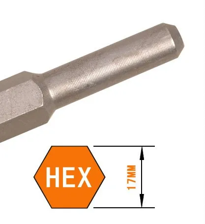 2 шт./компл. HEX 17 мм 1 шт. sharp насадки для душа и 1 шт. с плоской головкой 17*280 электрическое ударное долото для бетона/кирпич/стены/плитка долбежные