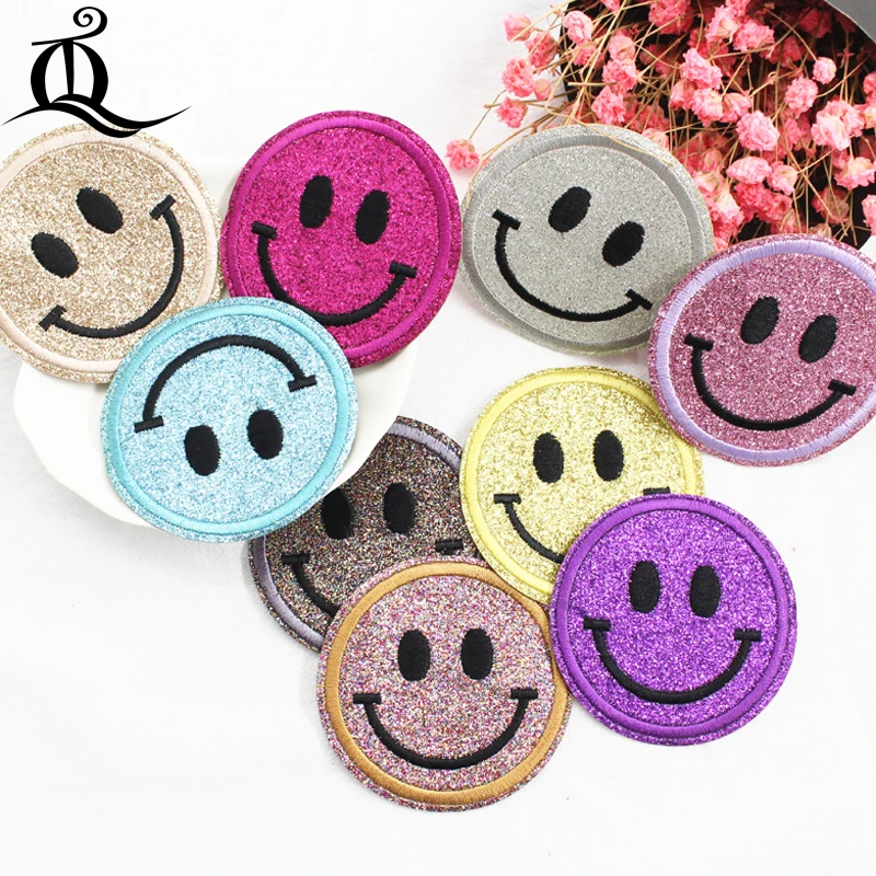 

9Pcs/Set Mixed smail Patches For Clothing Jeans Jacket Kids Patches Stripes Stickers For Clothes Decoration E2