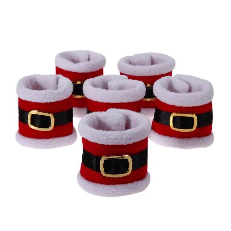 

6pcs/lot Table Napkin Ring Tableware Dinner Santa Claus Cover Decor