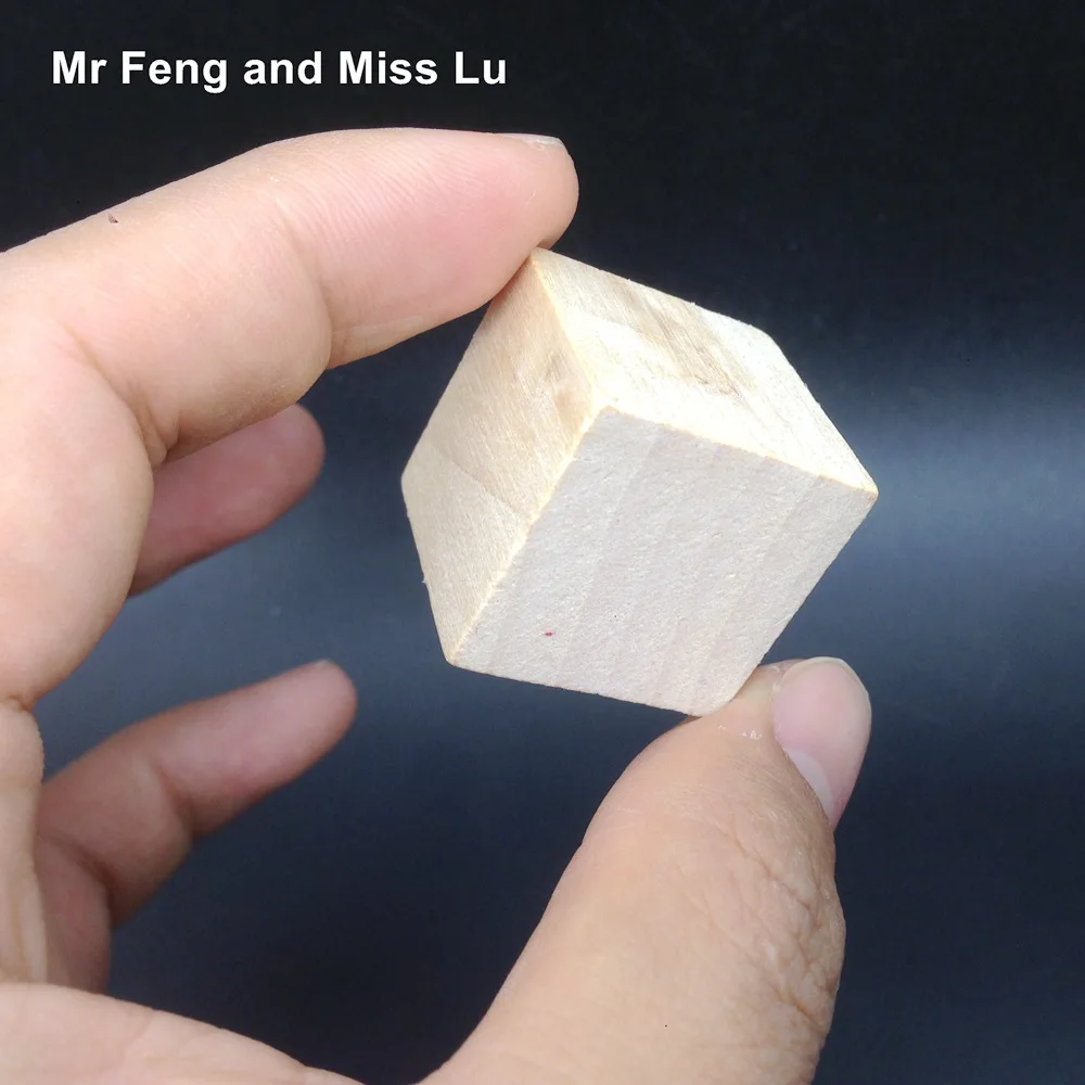 

1 pcs 2.5 cm Natural Original Wooden Cube Fun Blocks Skill Stack Grown Up Toys Tower Collapses Games Kids Gifts