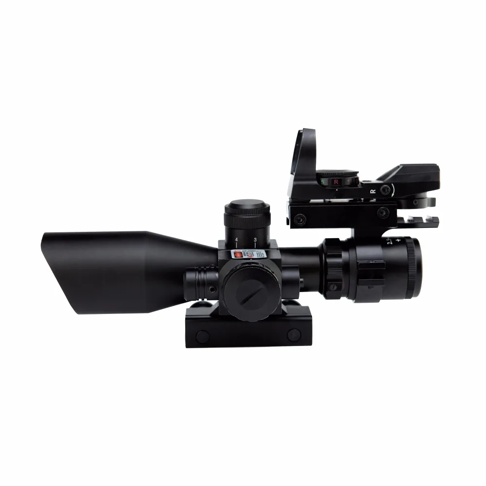 

Spike 2.5-10X40 hunting optics riflescope with red laser sight and reflex green and red dot sight for gun