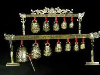 

Arts Crafts Copper Exquisite Chinese Brass bells dragon glockenspiel
