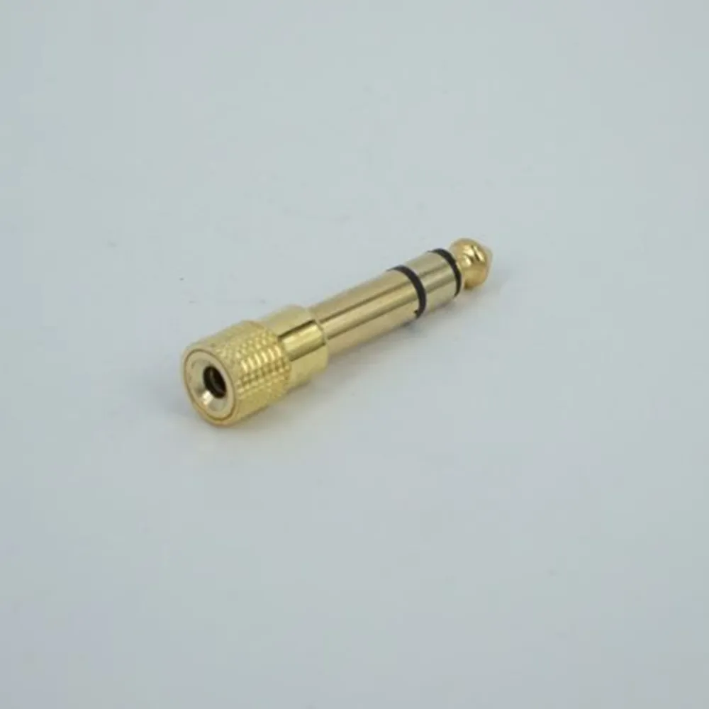 Stereo 6.35 Male to 3.5mm female audio adapter microphone headset 3.5mm gold-plating converter Stereo 6.35 Male to 3.5mm female audio adapter microphone headset 3.5mm gold-plating converter