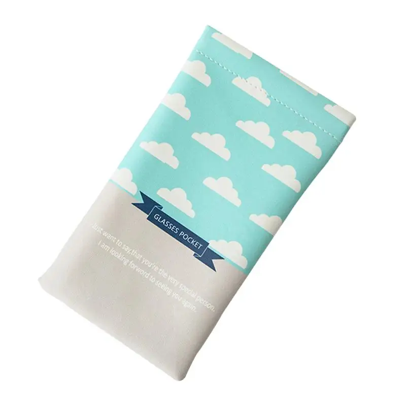 

Lovely Cartoon Pattern Print PU Leather Glasses Case Bag Eyeglasses Storage Box Sack Gadgets Cleaning Storage Bag Outdoor Travel