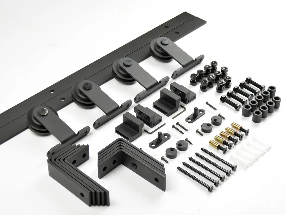 Home Improvement Top Mount Bypass Double Sliding Barn Door