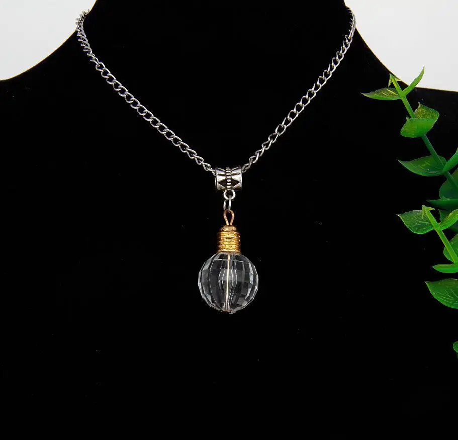 Zinc Alloy Plating Gold Crystal Lamp Charm Fashion Pendants Chain