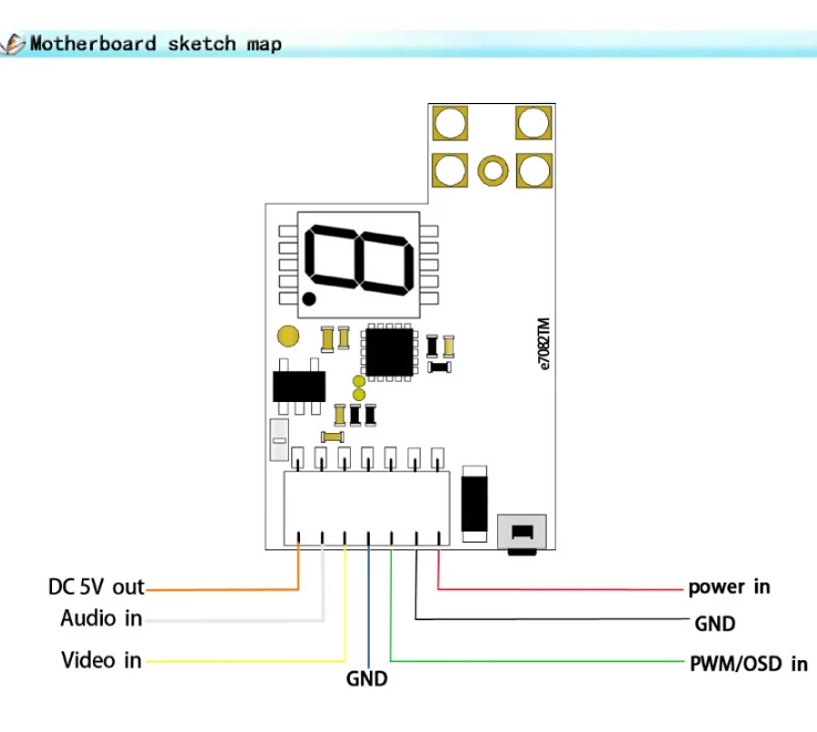 EWRF e7082TM 5,8 Г локоть передатчик 48CH 25/100/200 мВт PitMmode переключаемый передатчик 5 в BEC поддержка PWM/OSD Настройка FPV Par