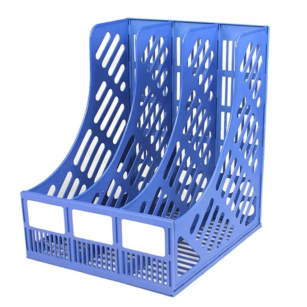 Multifunction Plastic Book Holder Storage Organizer 4 Sections Divider