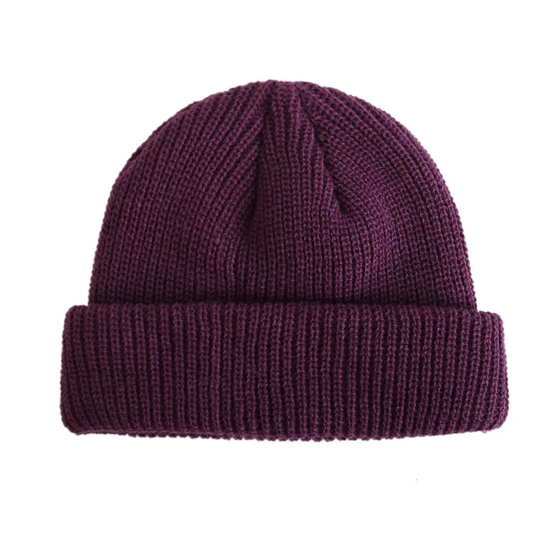 2021 Beanies Knitted Hats Solid Color Caps for Autumn Winter Men Short Head Cap Outdoor Warm Melon Cap Street Head Cap Women Hat skullies beanie Skullies & Beanies