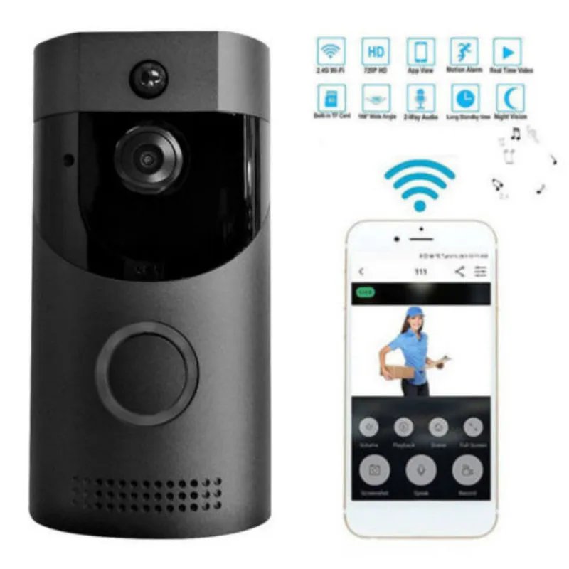 

1080P Smart WIFI Security Doorbell Wireless Video Door Phone IR Visual Camera Night Vision Record Security System Kit