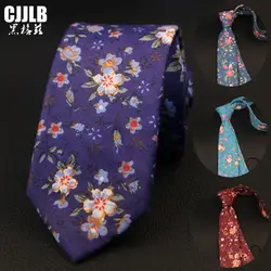 2018 Новый Дизайн фиолетовый цветок Мужская Tie роскошный человек цветочные, Hombre 6 см Gravata Галстук Классический Бизнес Повседневное галстук
