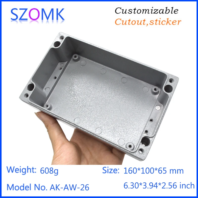 szomk IP66 die cast aluminum waterproof enclosure for electronics aluminum case waterproof equipment junction box  (3)