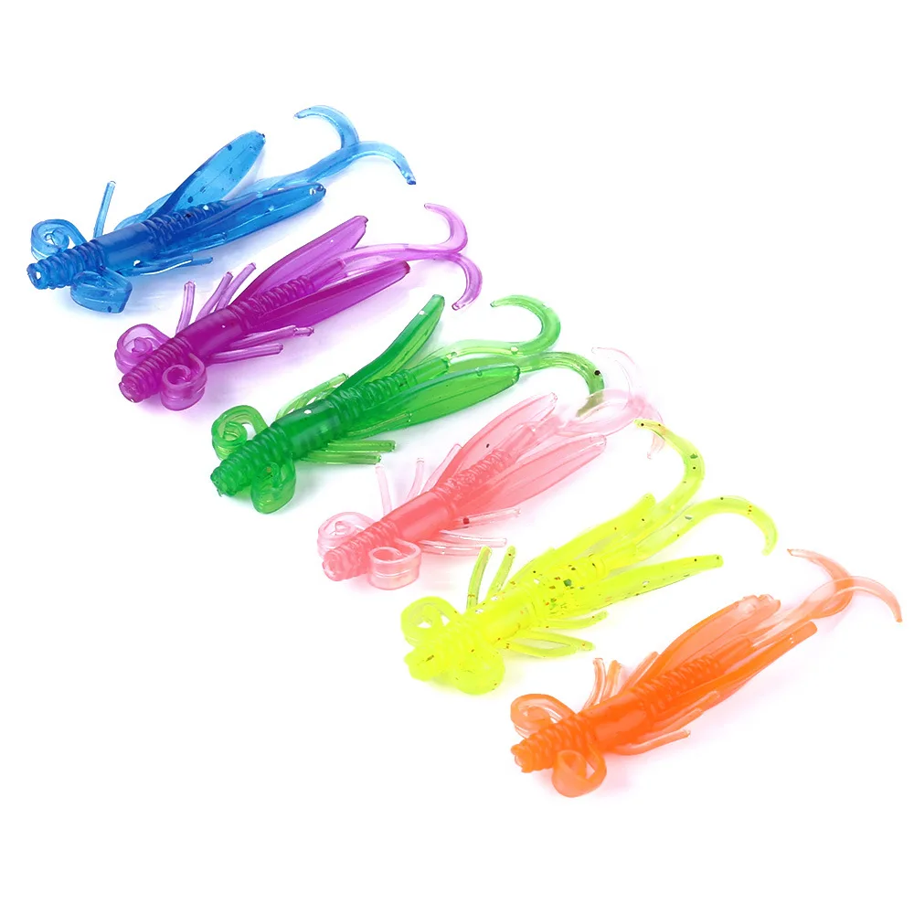 

10pcs/lot 6cm/2g soft bait isca artificial shrimp insect fishing lures wobblers bait pesca fishing tackle