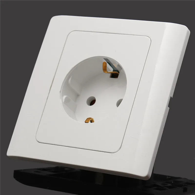 86 Type EU Standard Power Socket 16A 1 Gang Single Plug Wall Socket