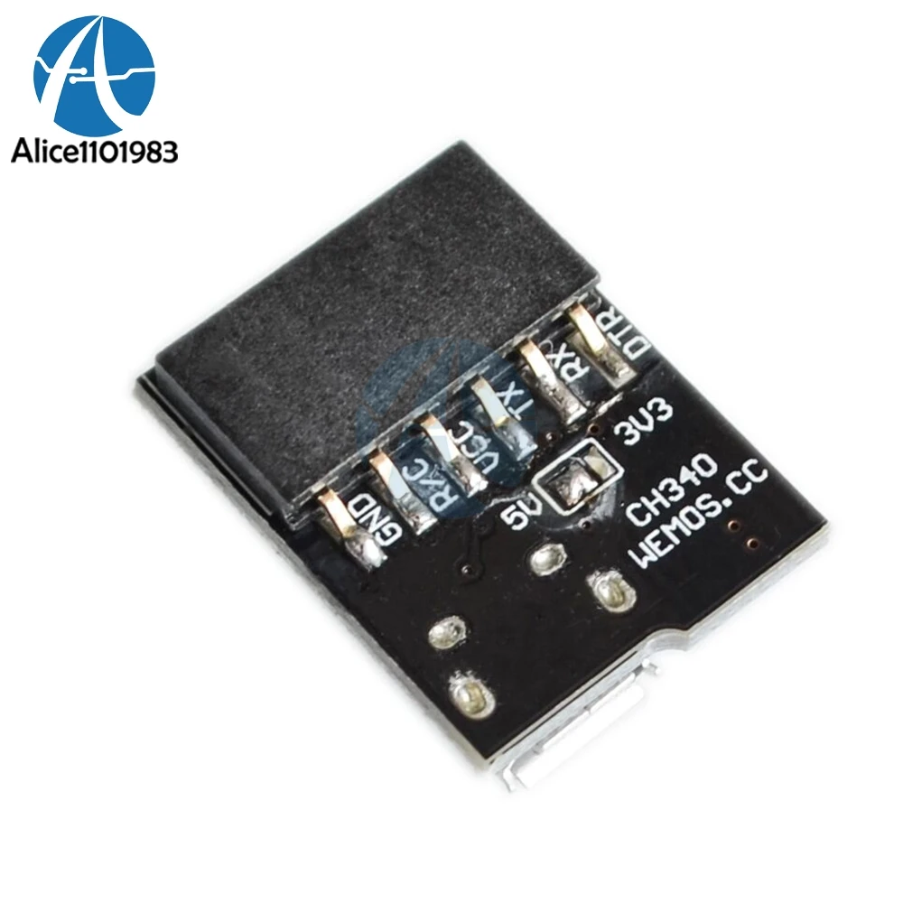 Для WEMOS CH340G CH340 Breakout 5V 3 V Micro USB к последовательной модульной плате для Arduino Downloader Pro