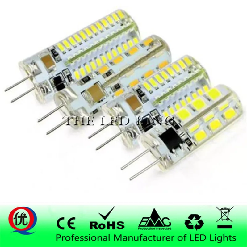 Светодиодная лампочка G4 SMD2835 3014 DC12V AC 220V 3W 5W 9W 12W 15W лучшего качества | Лампы и