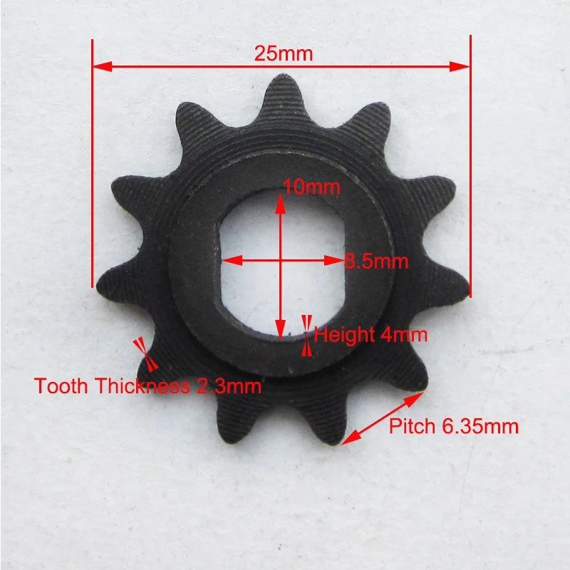11 зуб ведущее колесо мотора Шестерня подходит 25H цепи электрический скутер