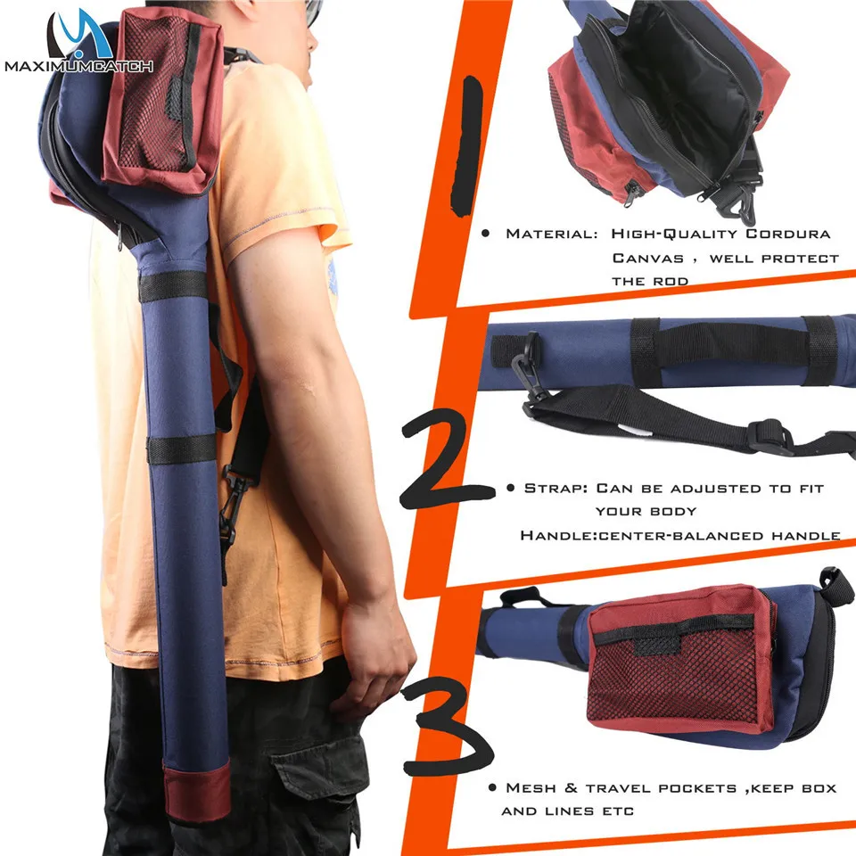 Maximumcatch 9 футов треугольник Cordura Fly Удочка/чехол для катушки с коробкой карманный