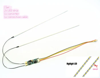 

15"-23" 533MM Universal Highlight Dimable LED Backlight Lamps Update kit Adjustable LED Light For LCD Monitor 2 LED Strips