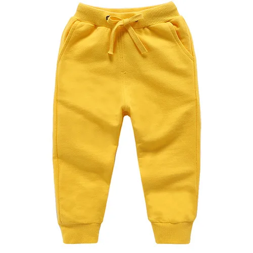 Весенние штаны-шаровары для мальчиков цветные спортивные штаны для девочек, детские спортивные штаны детские брюки одежда для малышей от 1 до 8 лет - Цвет: Yellow
