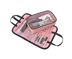 2 шт./компл. ПВХ хит цвет косметичка для женщин Make up Case Travel Organizer молния красота водостойкие туалетные стирка Чехол 4 цвета