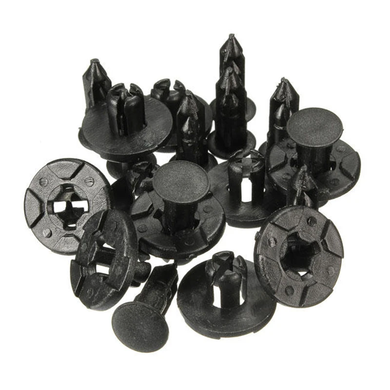 10PCS 8mm Plastic Bumper Fastener Rivets Push Type Retainers Clips Expansion Screws Fender Push Clip For Nissan