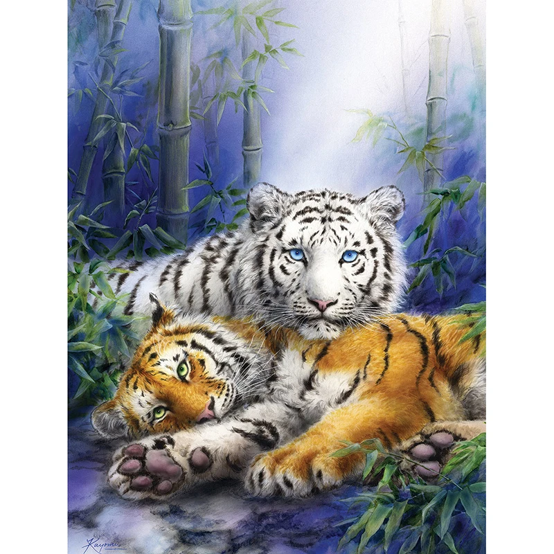 DIY 5D Diamond Mosaic Lion tiger Handmade Diamond Painting Cross Stitch Kits Diamond Embroidery Patterns Rhinestones Arts