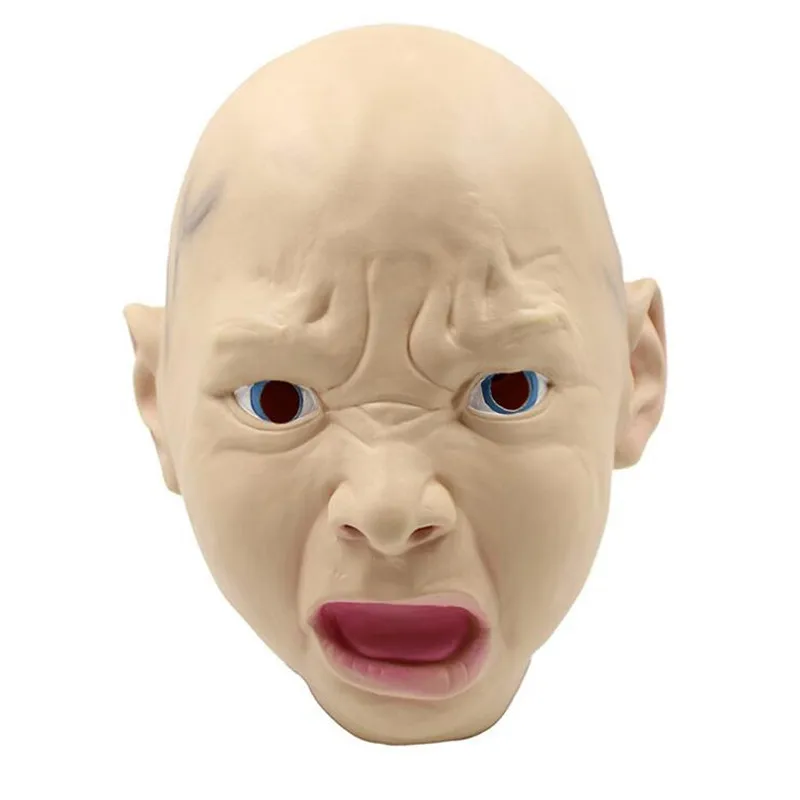 High quality Angry Baby Mask Realistic Latex Party Mask Funny Halloween