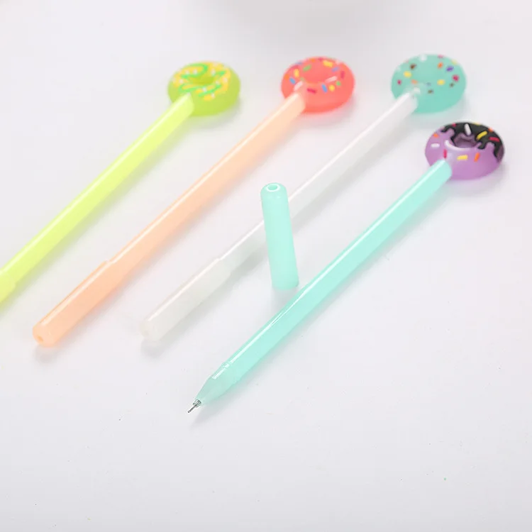 

40 pcs New Doughnut Neutral Pen Cartoon Cute Learning Stationery Fresh Office Water Signature Pen Kawaii School Supplies