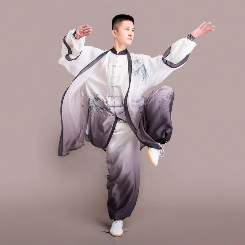 Форма тайцзи Тай Чи одежда мужская униформа Тай Чи Кунг-фу Боевые искусства одежда свободного кроя спортивные наборы DD1620 - Цвет: 1