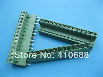 

24 Pcs 14 way/pin Pitch 5.08mm Screw Terminal Block Connector Pluggable Type Green 2EDCK-2EDCV-5.08