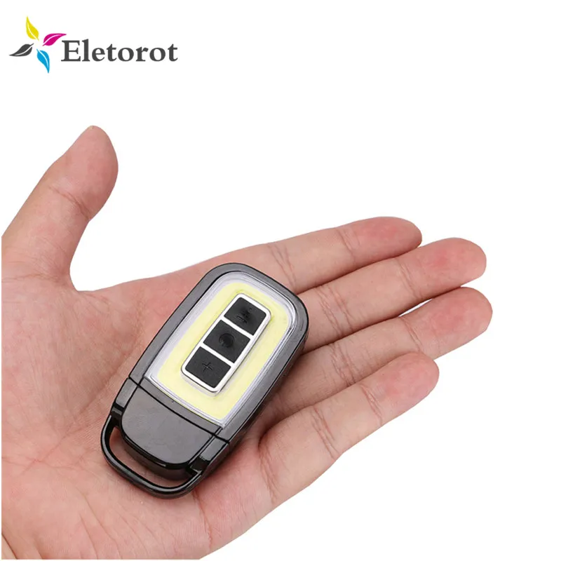 

Mini USB Rechargeable LED Flashlight Torch COB Car Key Pocket Flashlight 3 Modes Emergency Portable Camping Lanterna Night Light